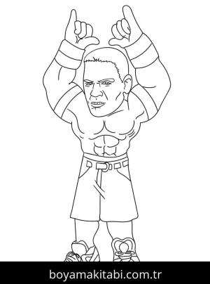 John Cena boyama sayfası – eğitici aktivite, yaratıcılık