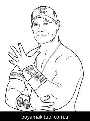 John Cena boyama sayfası – sanatsal çalışma, çocuklar için