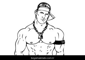 John Cena boyama sayfası – çocuk aktivitesi, PDF indir