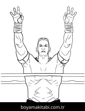 John Cena boyama sayfası – ücretsiz yazdır, boyama etkinliği