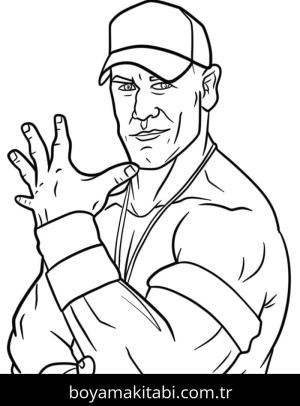 John Cena boyama sayfası – okul öncesi, evde etkinlik