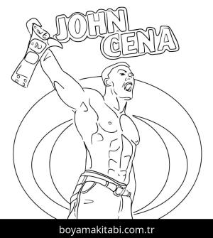 John Cena boyama sayfası – evde etkinlik, ücretsiz yazdır