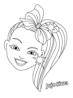 JoJo Siwa boyama sayfası,  coloring page, Jojo Siwa’nın Mutlu Yüzü, 