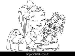 JoJo Siwa boyama sayfası – renkli çizimler, okul öncesi