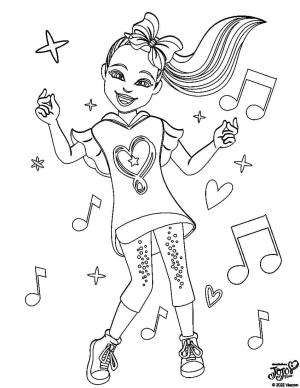 JoJo Siwa boyama sayfası,  coloring page, Jojo Siwa’nın Dansı, 