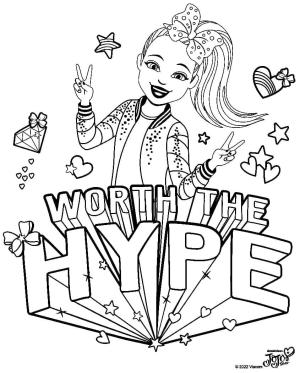 JoJo Siwa boyama sayfası,  coloring page, Abartılmaya Değer Jojo Siwa, 