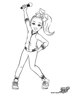 JoJo Siwa boyama sayfası,  coloring page, ücretsiz Yazdırılabilir Jojo Siwa, 