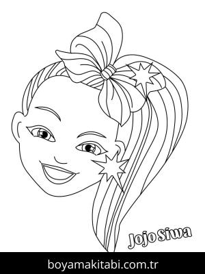 JoJo Siwa boyama sayfası – renkli çizimler, okul öncesi