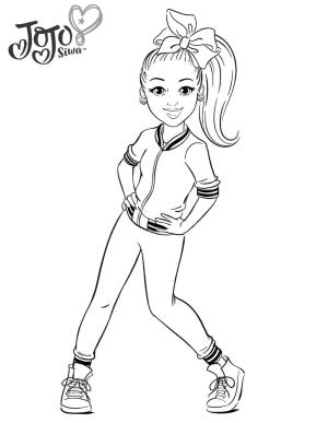 JoJo Siwa boyama sayfası,  coloring page, Mutlu Jojo Siwa, 