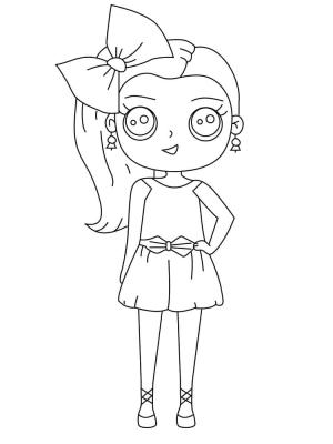 JoJo Siwa boyama sayfası,  coloring page, Chibi Jojo Siwa, 