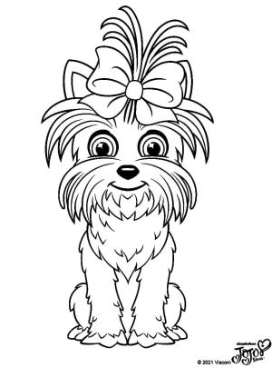 JoJo Siwa boyama sayfası,  coloring page, Sevimli Bowbow, 