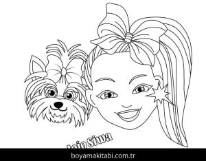 JoJo Siwa boyama sayfası – okul öncesi, evde etkinlik
