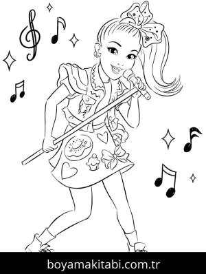 JoJo Siwa boyama sayfası – eğlenceli etkinlik, el becerilerini geliştirir