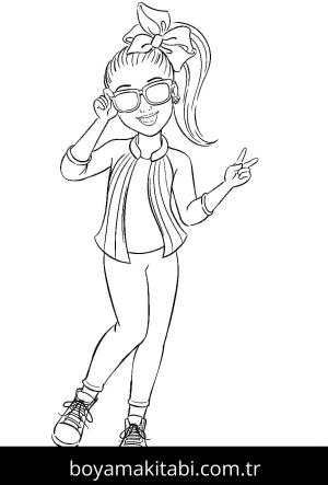 JoJo Siwa boyama sayfası – eğitici aktivite, yaratıcılık