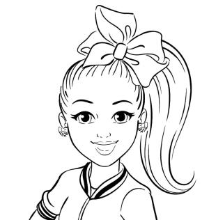 JoJo Siwa boyama sayfası,  coloring page, Gülümseyen Jojo Siwa, 