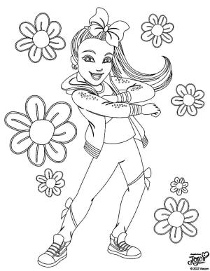 JoJo Siwa boyama sayfası,  coloring page, Jojo Siwa ücretsiz Yazdırılabilir, 