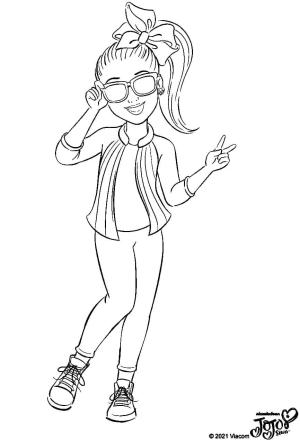 JoJo Siwa boyama sayfası,  coloring page, Sevimli Jojo Siwa, 