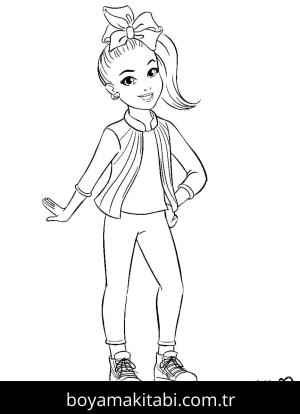 JoJo Siwa boyama sayfası – ücretsiz yazdır, boyama etkinliği