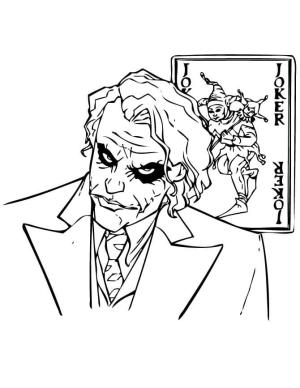 Joker boyama sayfası,  coloring page, Joker ve Joker Kartı, 