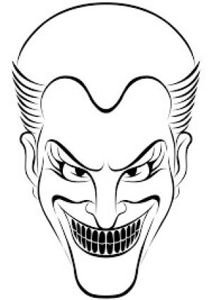 Joker boyama sayfası,  coloring page, Kafa Joker, 