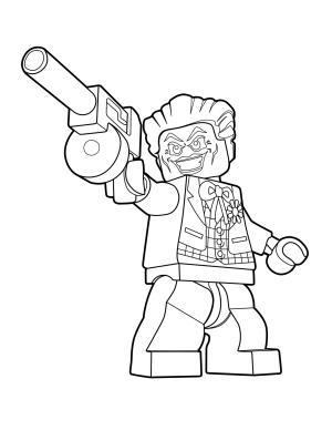 Joker boyama sayfası,  coloring page, Silahlı LEGO Joker, 