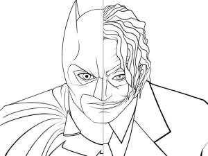 Joker boyama sayfası,  coloring page, Joker ve Batman, 