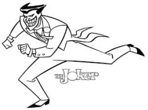 Joker boyama sayfası,  coloring page, Joker Koşu, 