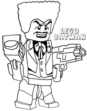 Joker boyama sayfası,  coloring page, İki Silahlı LEGO Joker, 