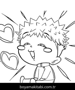 Jujutsu Kaisen boyama sayfası – eğitici aktivite, yaratıcılık