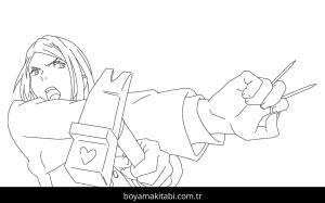 Jujutsu Kaisen boyama sayfası – sanatsal çalışma, çocuklar için