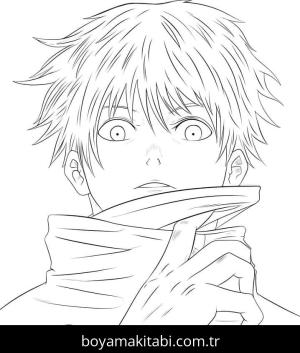 Jujutsu Kaisen boyama sayfası – yaratıcılık, eğlenceli etkinlik