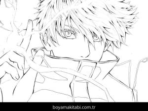 Jujutsu Kaisen boyama sayfası – el becerilerini geliştirir, boyama çalışması