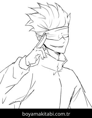 Jujutsu Kaisen boyama sayfası – keyifli zaman, renkli çizimler