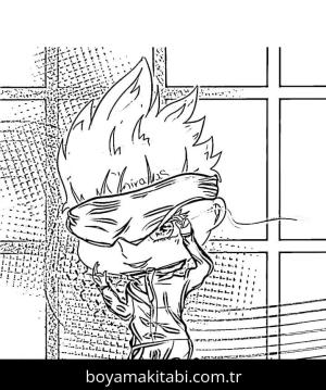 Jujutsu Kaisen boyama sayfası – sevimli karakter, sanatsal çalışma