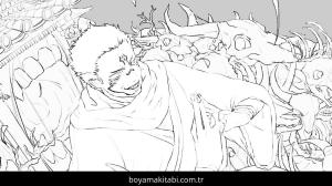 Jujutsu Kaisen boyama sayfası – ücretsiz yazdır, boyama etkinliği