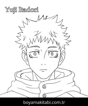 Jujutsu Kaisen boyama sayfası – eğitici aktivite, yaratıcılık