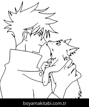 Jujutsu Kaisen boyama sayfası – boyama etkinliği, çocuk aktivitesi