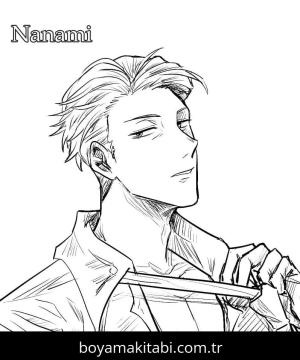 Jujutsu Kaisen boyama sayfası – PDF indir, sevimli karakter