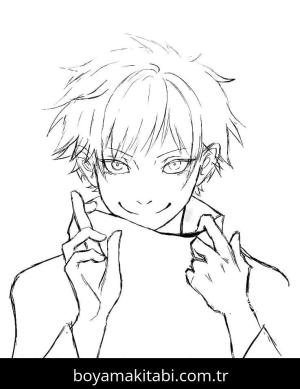 Jujutsu Kaisen boyama sayfası – boyama çalışması, yaratıcılığı geliştirir