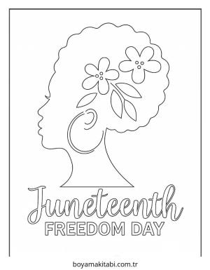 Juneteenth boyama sayfası – eğitici aktivite, yaratıcılık