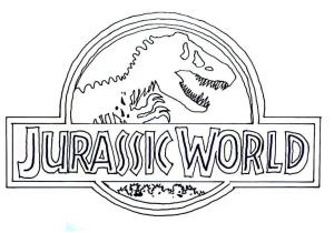 Jura Dünyası boyama sayfası,  coloring page, Jurassic Dünya Logosu, 