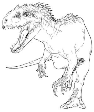 Jura Dünyası boyama sayfası,  coloring page, Parque Jurásico Indominus Rex, 