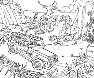 Jura Dünyası boyama sayfası,  coloring page, Jura Dünyasındaki İnsanlar, 