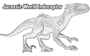 Jura Dünyası boyama sayfası,  coloring page, Indoraptor en el Mundo Jurásico, 