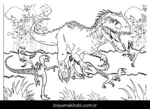 Jurassic Park boyama sayfası – kolay boyama, eğitici aktivite