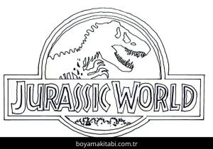 Jurassic Park boyama sayfası – sanatsal çalışma, çocuklar için