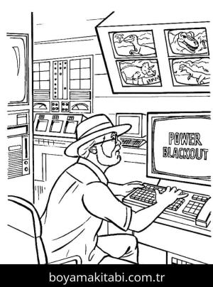 Jurassic Park boyama sayfası – eğitici aktivite, yaratıcılık