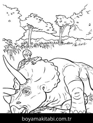 Jurassic Park boyama sayfası – el becerilerini geliştirir, boyama çalışması