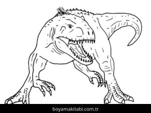 Jurassic Park boyama sayfası – çizgi film temalı, basit çizim