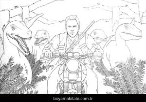 Jurassic Park boyama sayfası – yaratıcılık, eğlenceli etkinlik